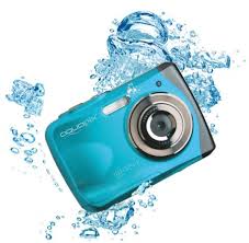 modrý fotoaparát