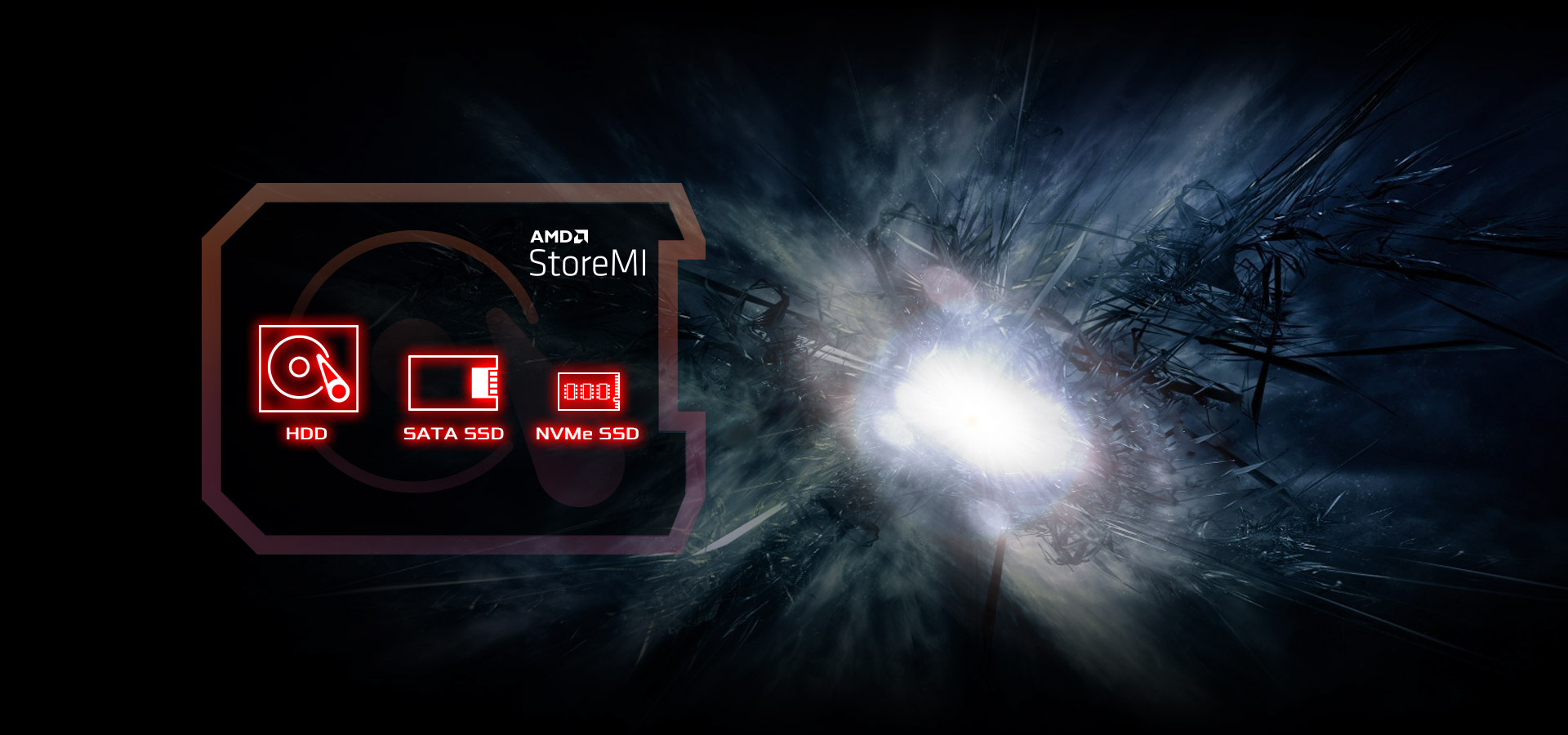 AMD StoreMI technolgia kombinuje rchlos SSD s kapacitou HDD do 1 rchleho a ahko ovldatenho disku.
