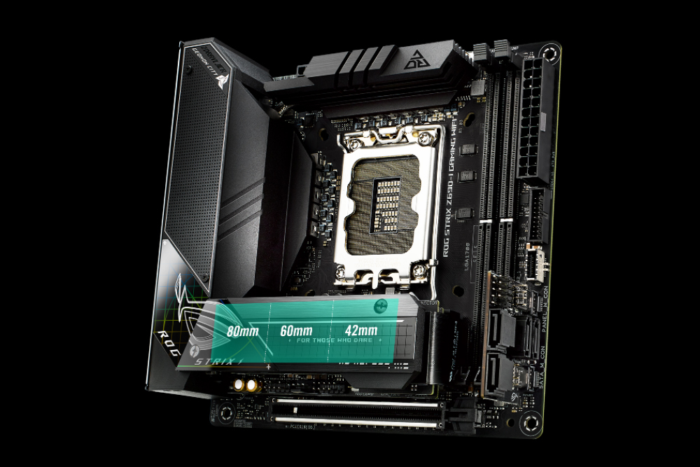 Základná doska Asus ROG Strix Z690-I Gaming podporuje procesory Intel Pentium Gold, Intel Celeron a 12. generáciu Intel Core Series, kedy má na uloženie CPU pripravenú päticu Intel LGA 1700.