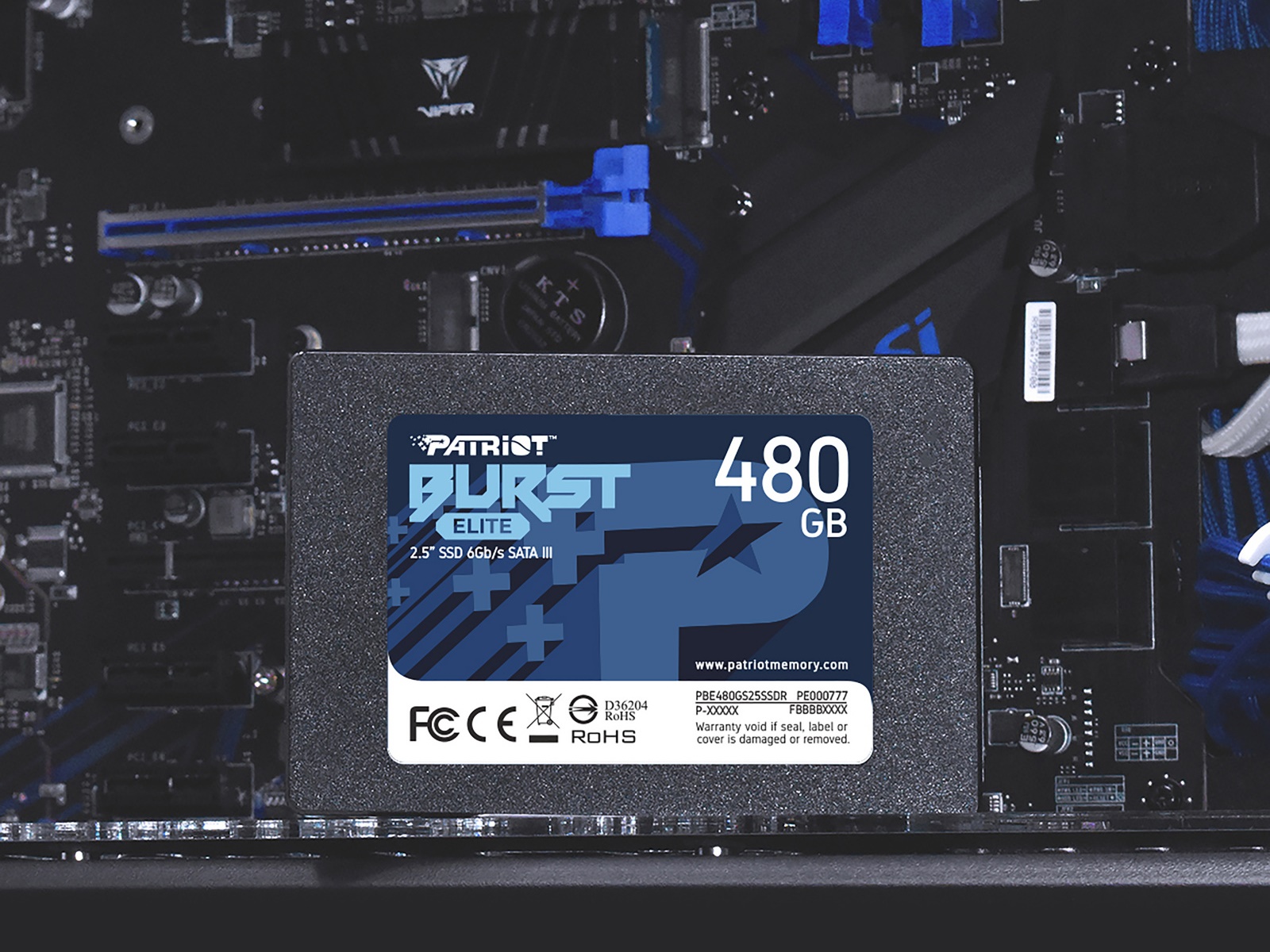 Interný SSD disk Patriot Burst Elite s kapacitou 480 GB ponúka vysoké prenosové rýchlosti, aby zabránil spomaľovaniu výkonu zo strany úložiska.