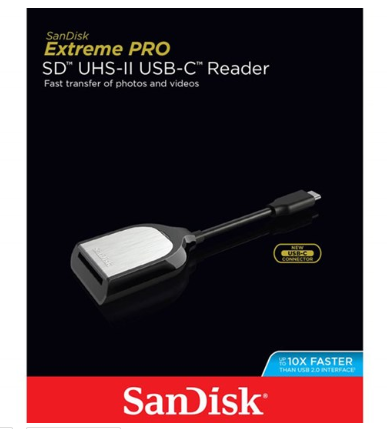 Čtečka karet Sandisk EXTREME PRO typ C pro SD karty UHS-I a UHS-II