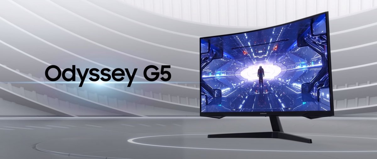 Prohnutý monitor Samsung Odyssey G5 s velkým zakřivením 1000R je vhodný pro hráče, kinematografické a sportovní nadšence i pro podnikatele, studenty a zaměstnance firem.