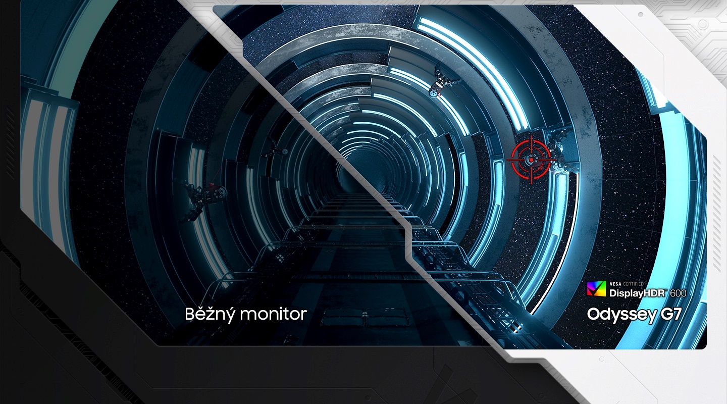K dokonalosti obrazu monitoru Samsung Odyssey G7 přispívá podpora HDR10, kdy vysoký dynamický rozsah s profesionálním barevným gamutem zvyšuje jasné vyznění obrazu.