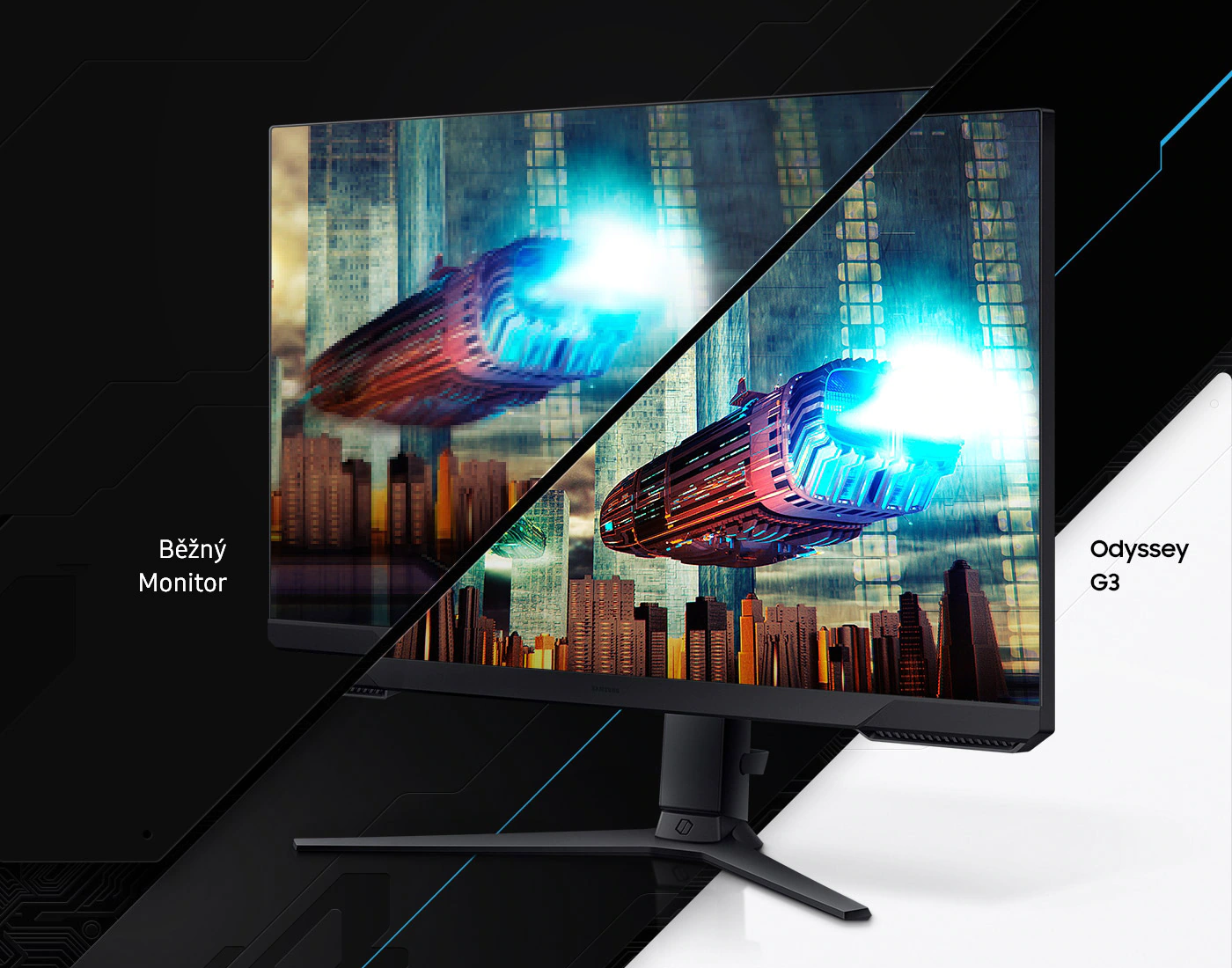 Monitor Samsung Odyssey G30A nabz extrmn rychlou dobu odezvy 1 ms pro vysoce ostr hern vizualizace.