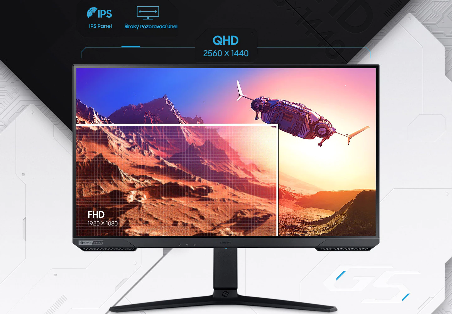 Hern monitor Odyssey G50A je vybaven 31,5? SVA panelem od Samsungu, kter zajist obraz ve QHD kvalit s pomrem stran 21 : 9.