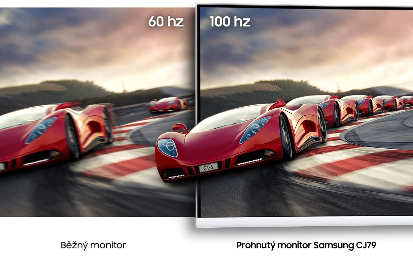 Obnovovacia frekvencia 100 Hz pre plynul obraz monitora Samsung CJ791