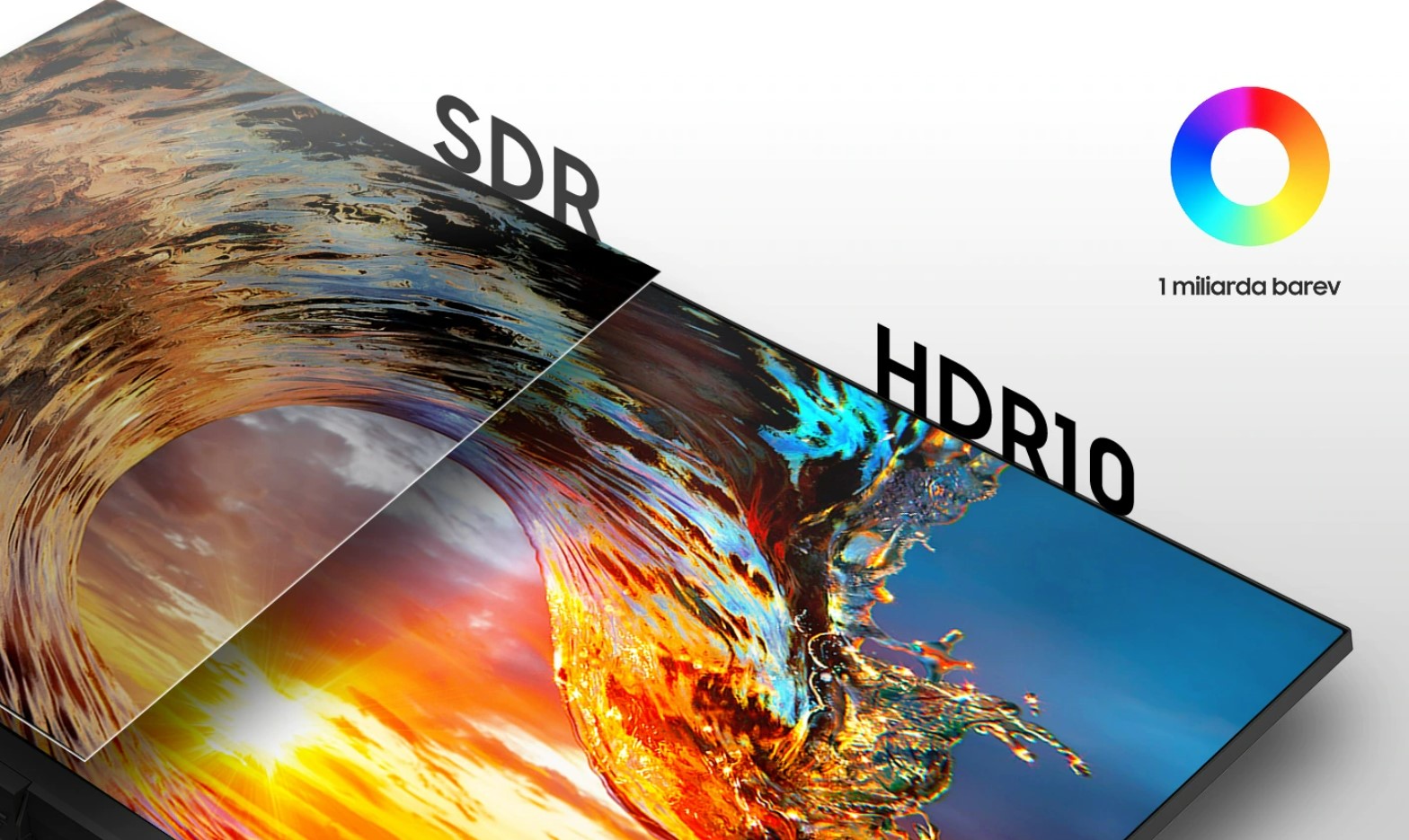 Rozdiel medzi SDR a HDR10 pri monitore Samsung S65UA