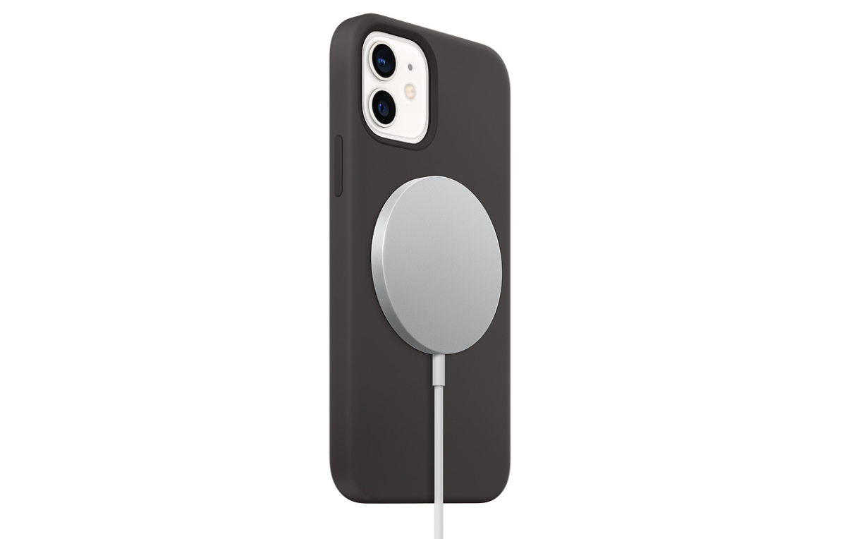 Černý kryt Apple silikonový s MagSafe pro iPhone 12/12 Pro