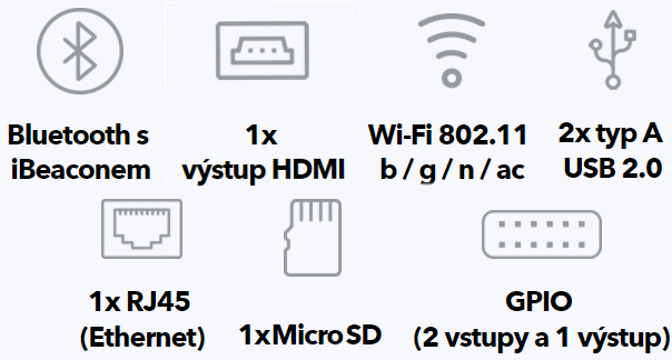 Multimediální centrum ELO Backpack, Qualcomm 2.0GHz, 2GB, 16GB, Android 7.1, černý