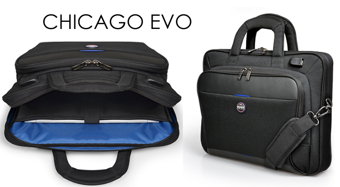 Brašna PORT Designs CHICAGO EVO toploading na 13’’/15,6’’ notebook a 10,1" tablet, černý