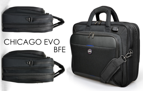 Brašna PORT Designs CHICAGO EVO BFE toploading na 13’’/15,6’’ notebook a 10,1" tablet, černý