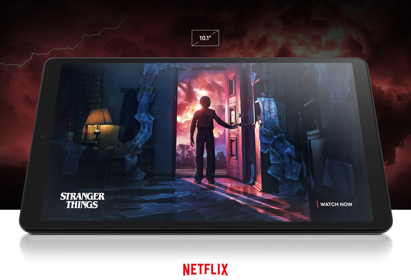 10,1" display s upoutávkou na Stranger Things od Netflix