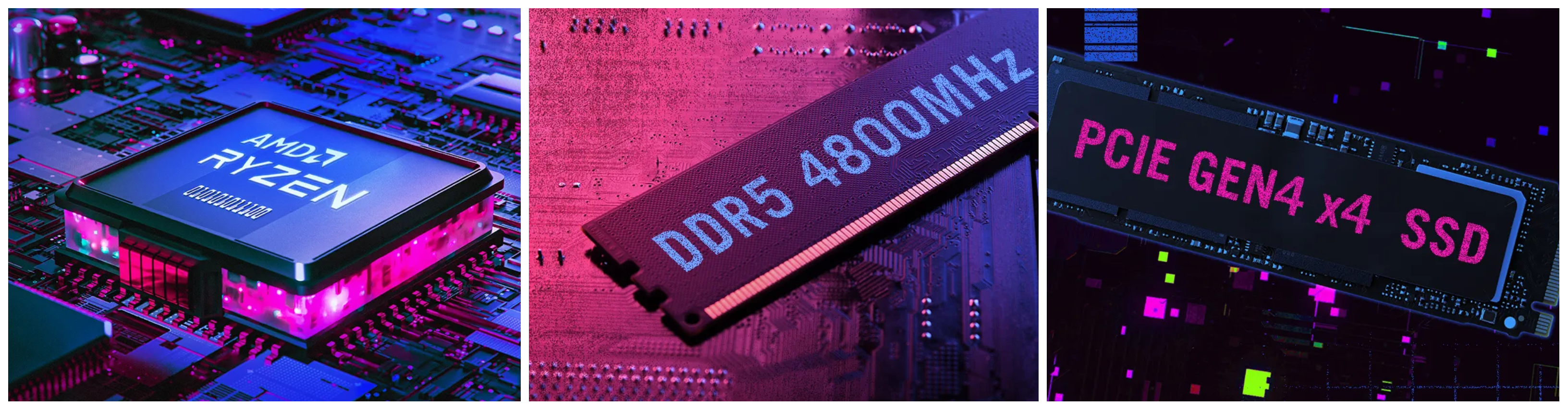 O plynulý chod notebooku ROG Strix G15 se stará 8jádrový procesor AMD Ryzen 7 4800H s maximálním taktem až 4,2 GHz v TB režimu, kterému sekunduje 16GB paměť RAM DDR4-3200 a super-rychlý SSD disk o kapacitě 512 GB.