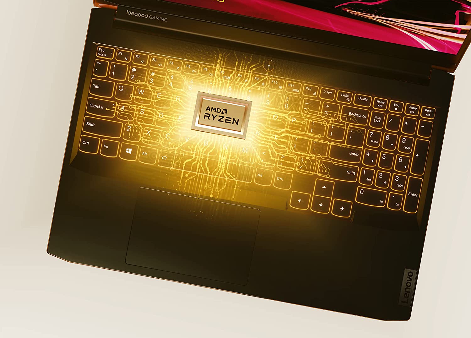O plynulý chod notebooku Lenovo IdeaPad Gaming 3 se stará 6jádrový procesor AMD Ryzen 5 5600H, který nabízí maximální takt až 4,2 GHz v režimu Precision Boost 2.