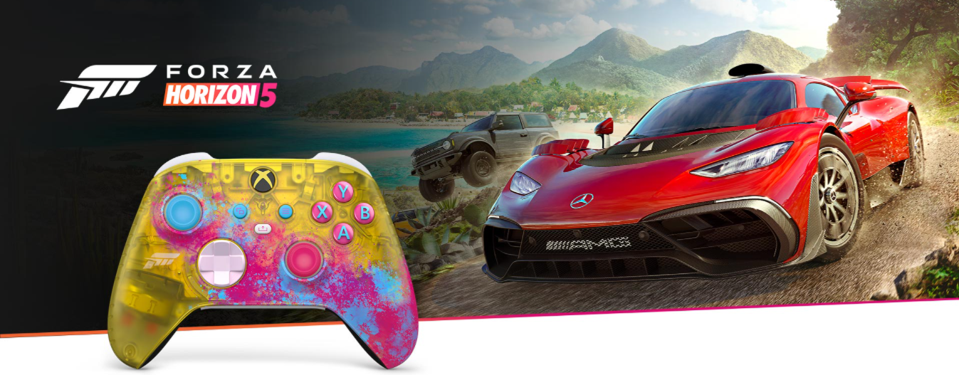 Originlny bezdrtov gamepad Microsoft Xbox Wireless Controller 4 v limitovanej edcii Forza Horizon 5 predstavuje skvel vobu pre kadho pretekra!