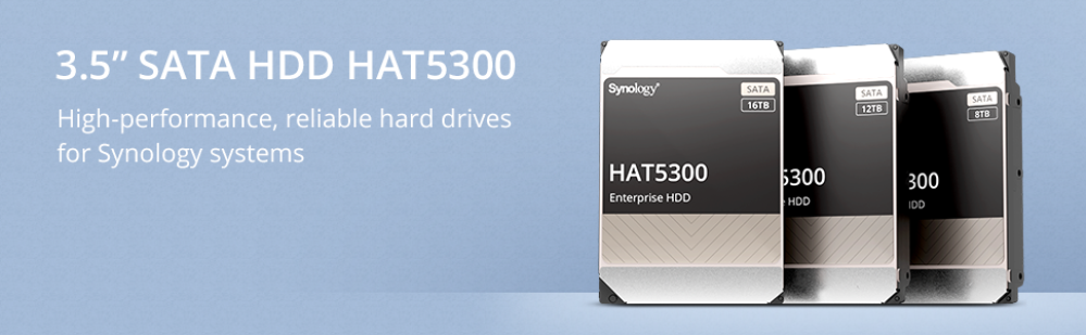 Pevn 8TB platov disk Synology HAT5300 vyuva modern rozhranie SATA III a je zko integrovan so systmom DiskStation Manager.