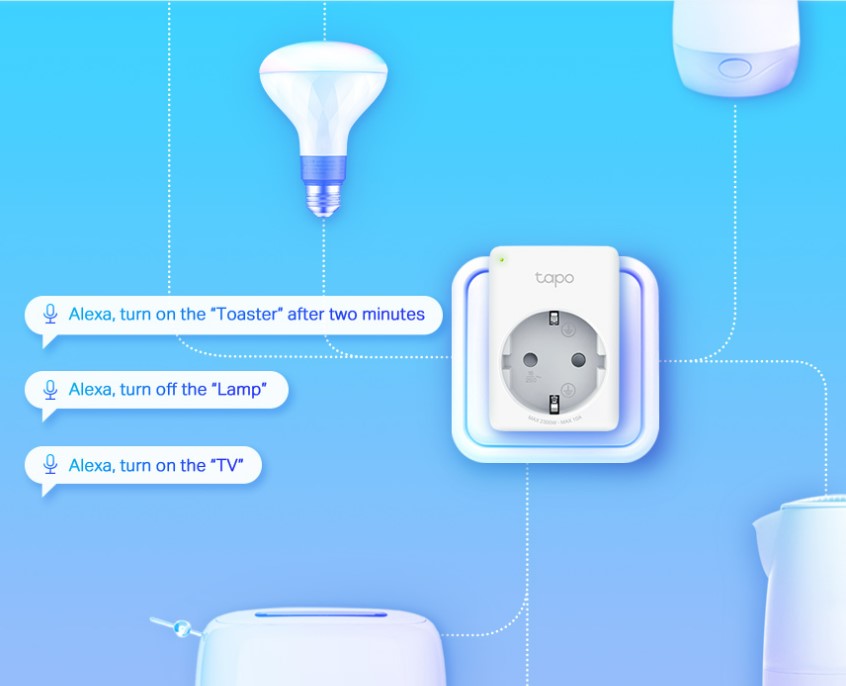 Chytrá zásuvka TP-Link Tapo s možností hlasového ovládání