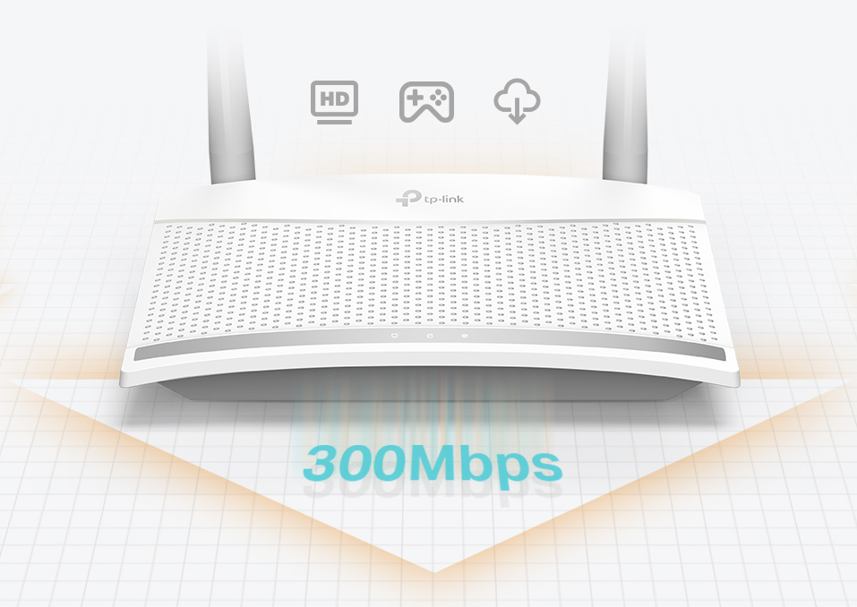 WiFi router TP-Link TL-WR820N AP/router, 2x LAN, 1x WAN, 2,4GHz, 300Mbps