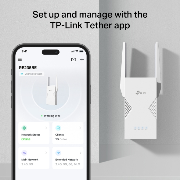 aplikace Teather na dispeji telefonu