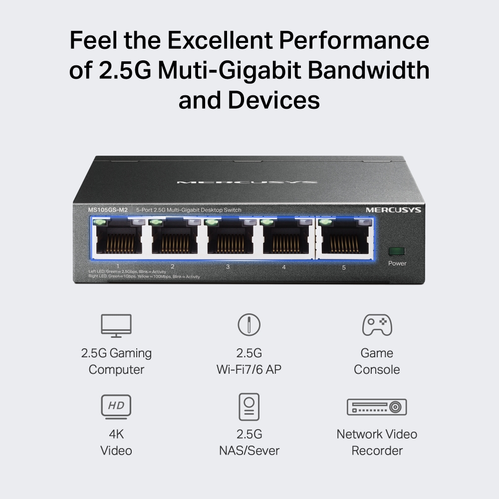 Switch TP-Link Mercusys MS105GS-M2