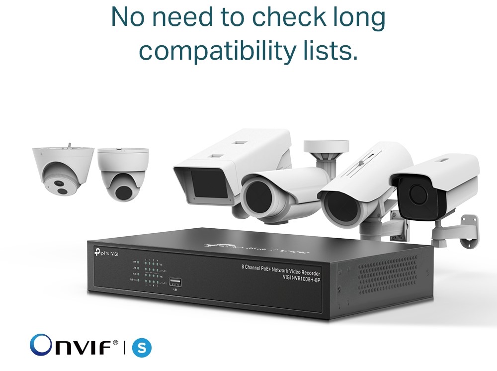 Kompatibilita záznamového zařízení TP-Link VIGI NVR1008H-8P s kamerami TP-Link i od jiných výrobců