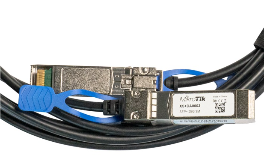 DAC kabel MikroTik XS+DA0003 podporuje moderní standard SFP28, díky čemuž dosáhnete neuvěřitelné přenosové rychlosti až 25 GB/s.