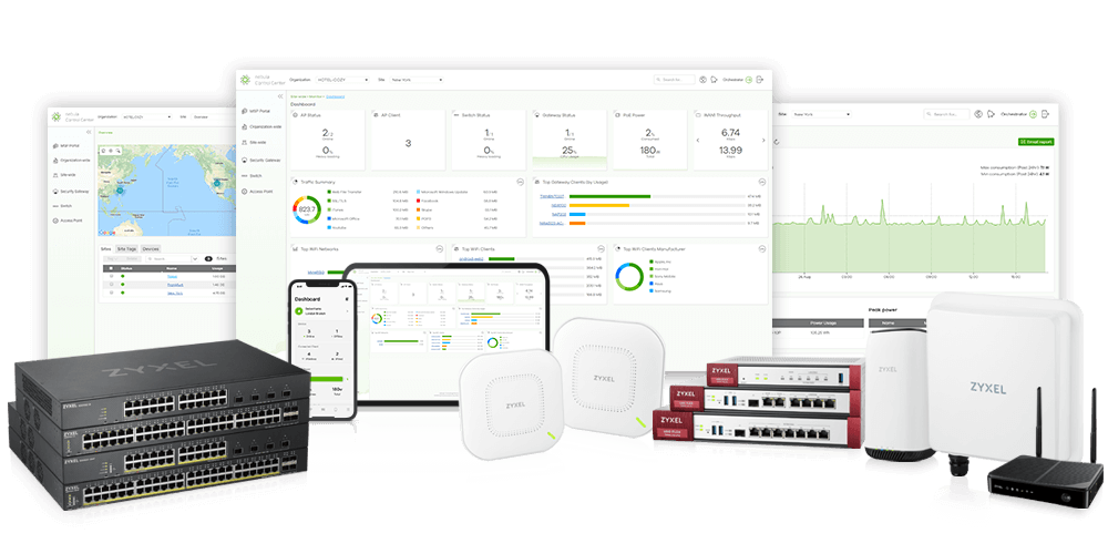 UTM Firewall XyZel USG Flex 100 v2.0 je plne kompatibilný s platformou Nebula pro jednoduchú správu sietí v cloude.