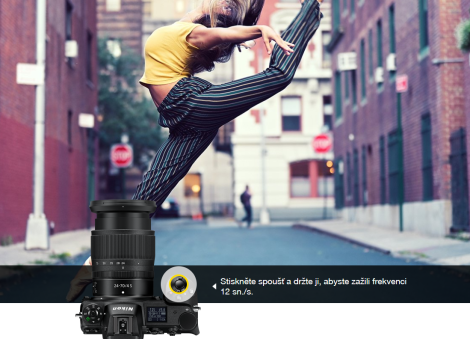 Digitálny fotoaparát Nikon Z6 záber na tancujúcu ženu