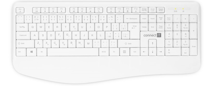Set klávesnica Snowflake White