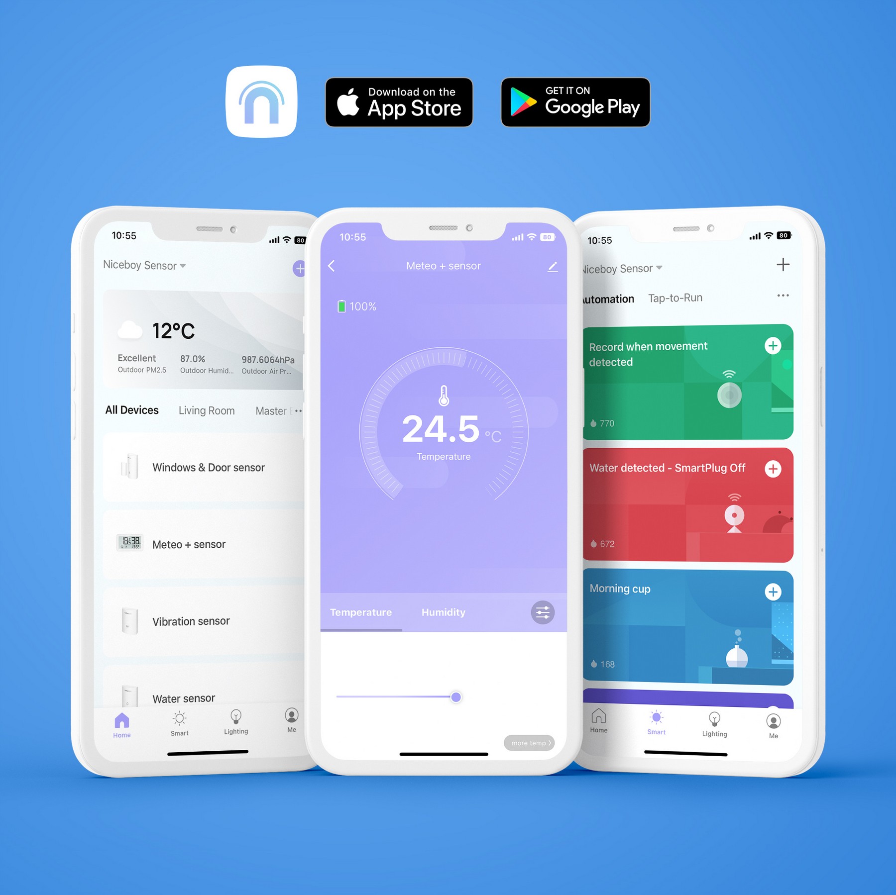 Mobilní aplikace Niceboy ION pro správu chytré domácnosti
