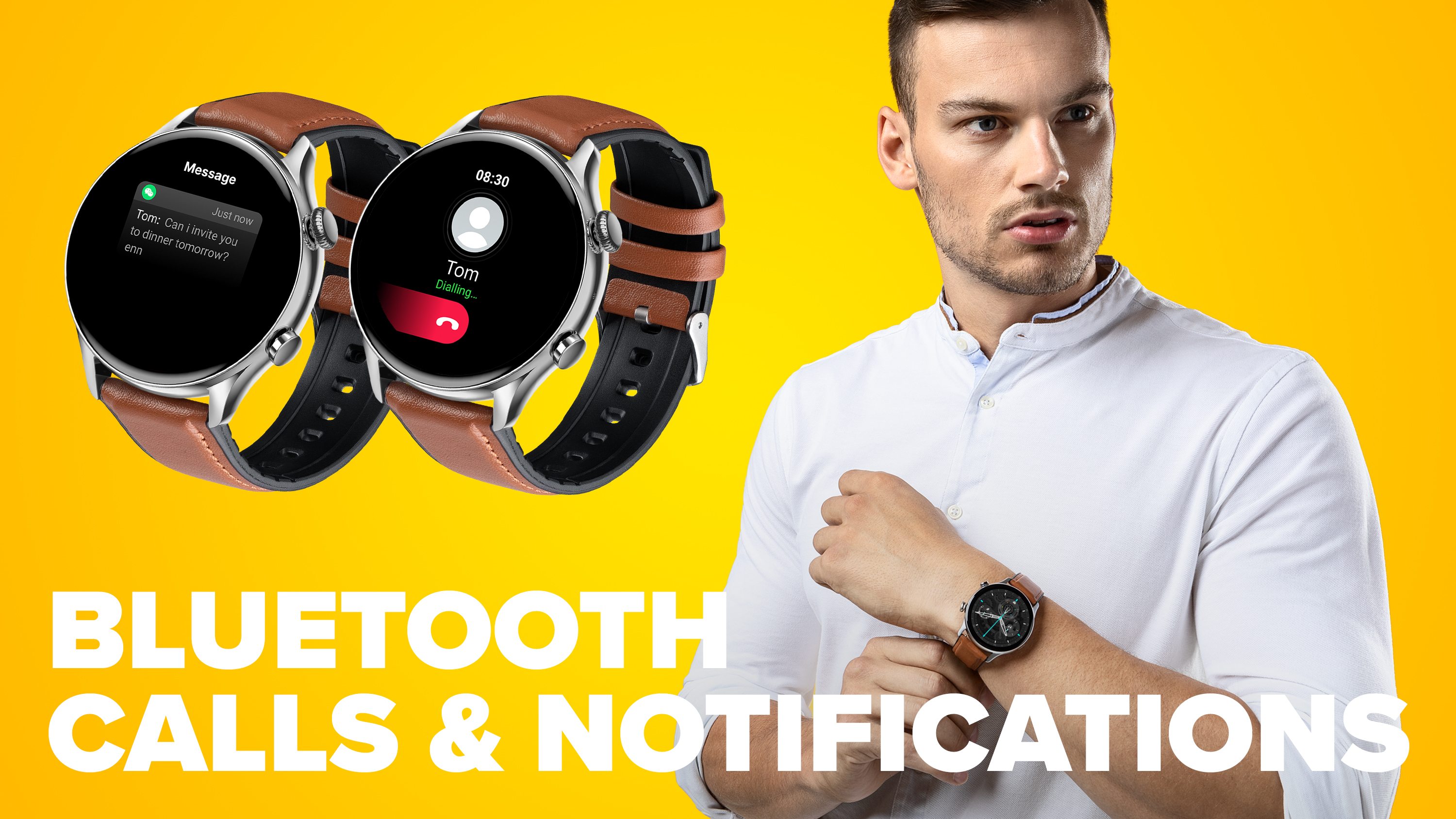 Chytré hodinky Niceboy WATCH GTR jsou vybaveny reproduktorem a mikrofonem pro vyřizování telefonních hovorů přímo z vašeho zápěstí.