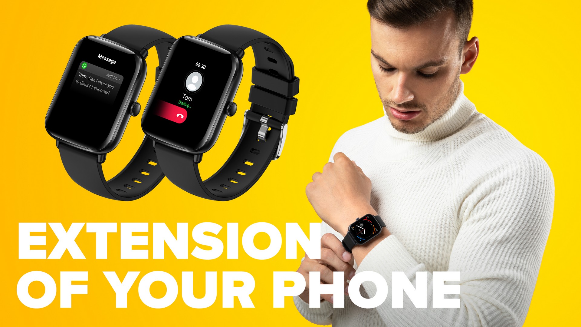 Chytré hodinky Niceboy Watch Lite 3 jsou vybaveny reproduktorem a mikrofonem pro vyřizování telefonních hovorů přímo z vašeho zápěstí.