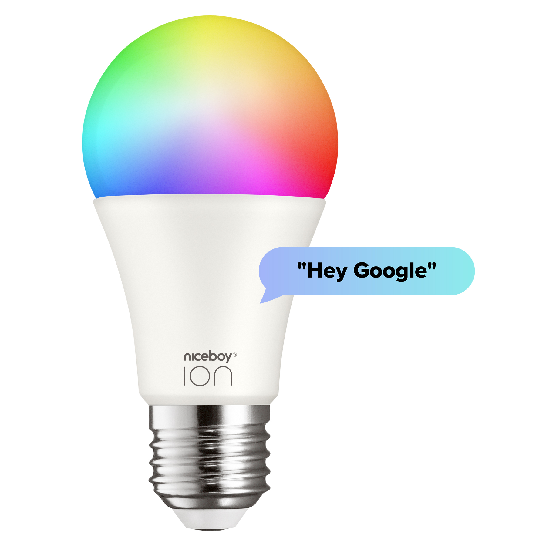 K inteligentní správě žárovky Niceboy ION SmartBulb RGB můžete využít také hlasového asistenta Google Assistant, takže vás bude poslouchat na slovo.