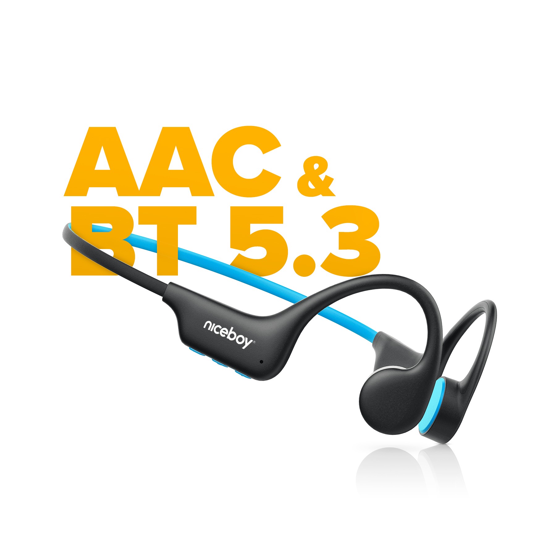 Sluchátka Niceboy Hive Bones 3 podporují Bluetooth 5.3 a kodek AAC, díky čemuž přenáší zvuk bez jakýchkoliv výpadků a ve vyšší kvalitě..