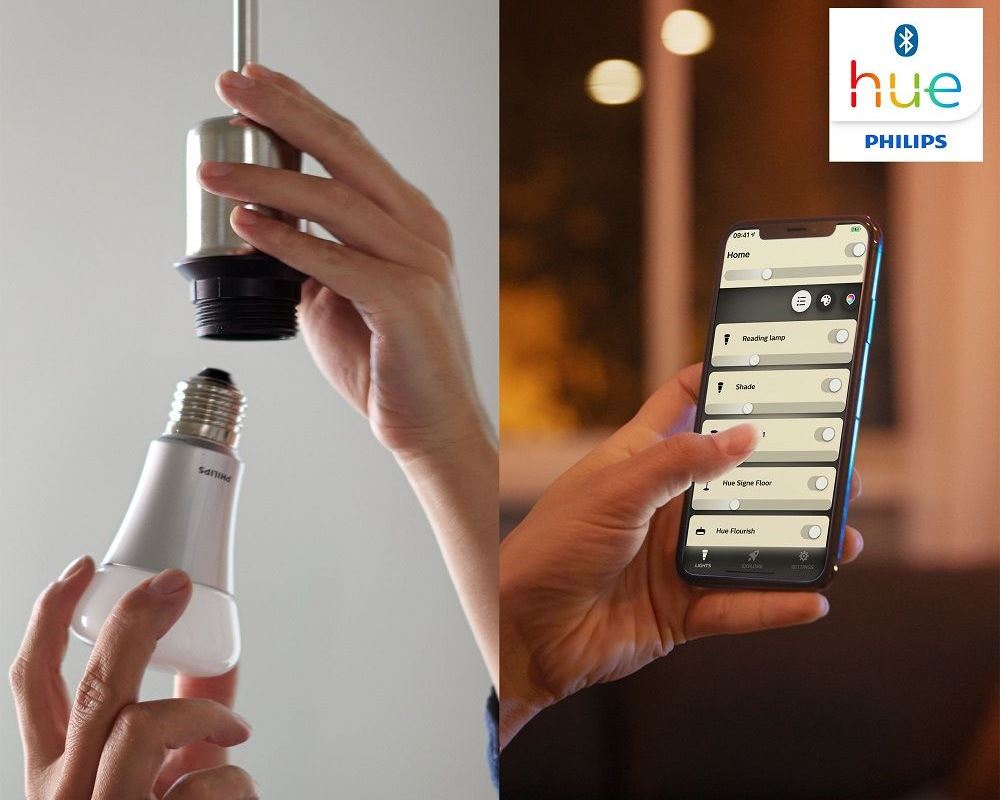 Inteligentní LED žárovky Hue White Ambiance se mohou pochlubit vzdálenou správou přes mobilní aplikaci Hue pro snadné řízení vašeho domácího či kancelářského osvětlení.