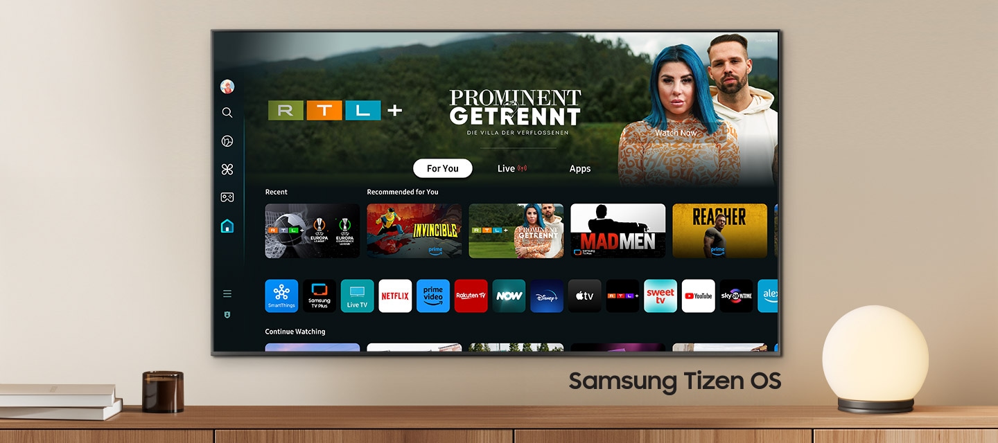 Chytrá televize Samsung QE55QN85D s operačním systémem Samsung Tizen OS
