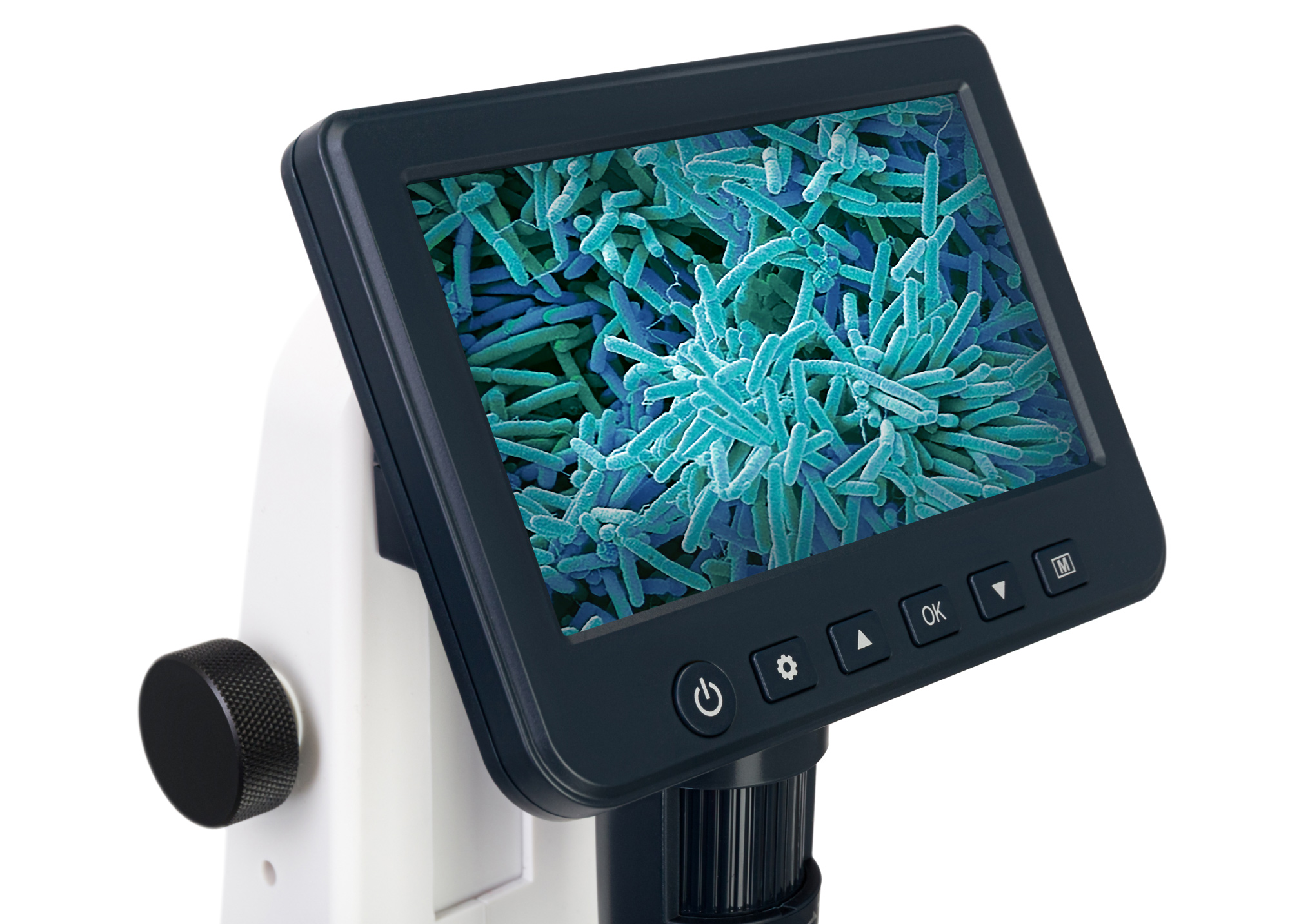 Výslendý obraz aj zhotovené snímky a videá z mikroskopu Discovery Artisan 512 sa prenáša na 5? LCD obrazovku pre ľahký monitoring v reálnom čase.