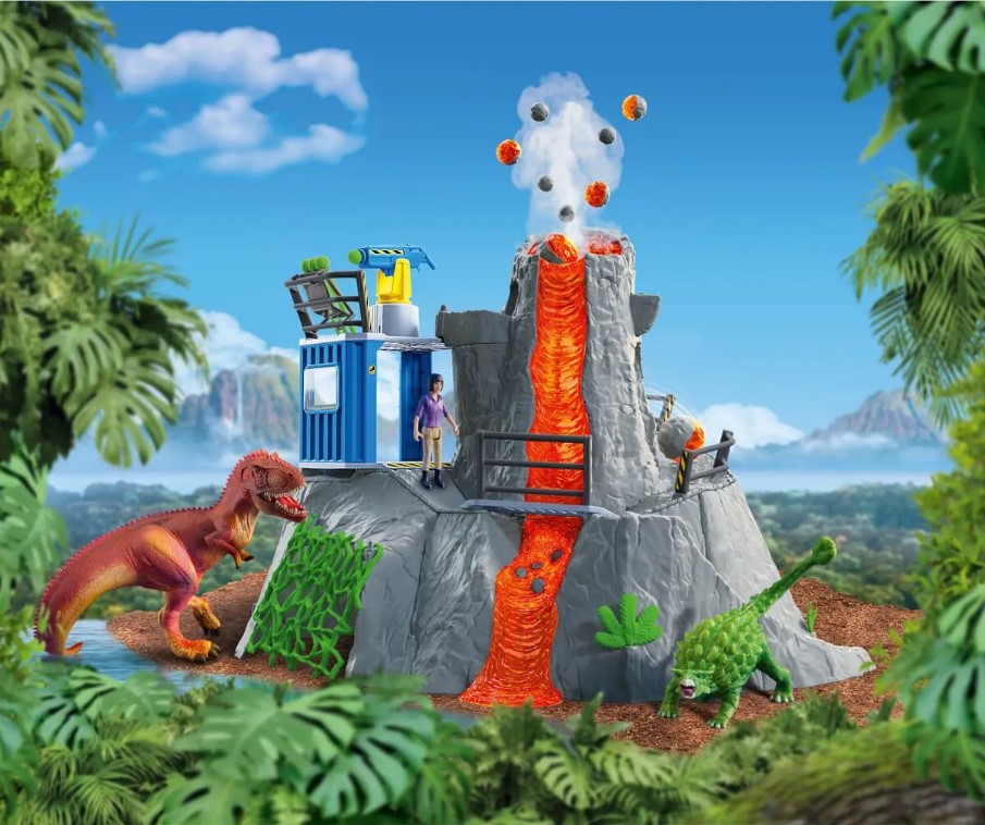 Hračka Schleich Sopka s figúrkami dinosaurov
