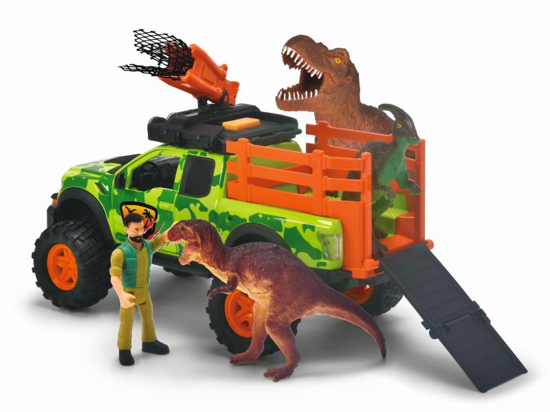 Hračka Dickie Dino Hunter s figurkou lovce dinosaurů a autem