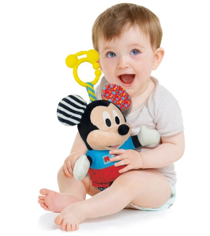 Plyšová hračka Clementoni Mickey so zvukmi a úchytom