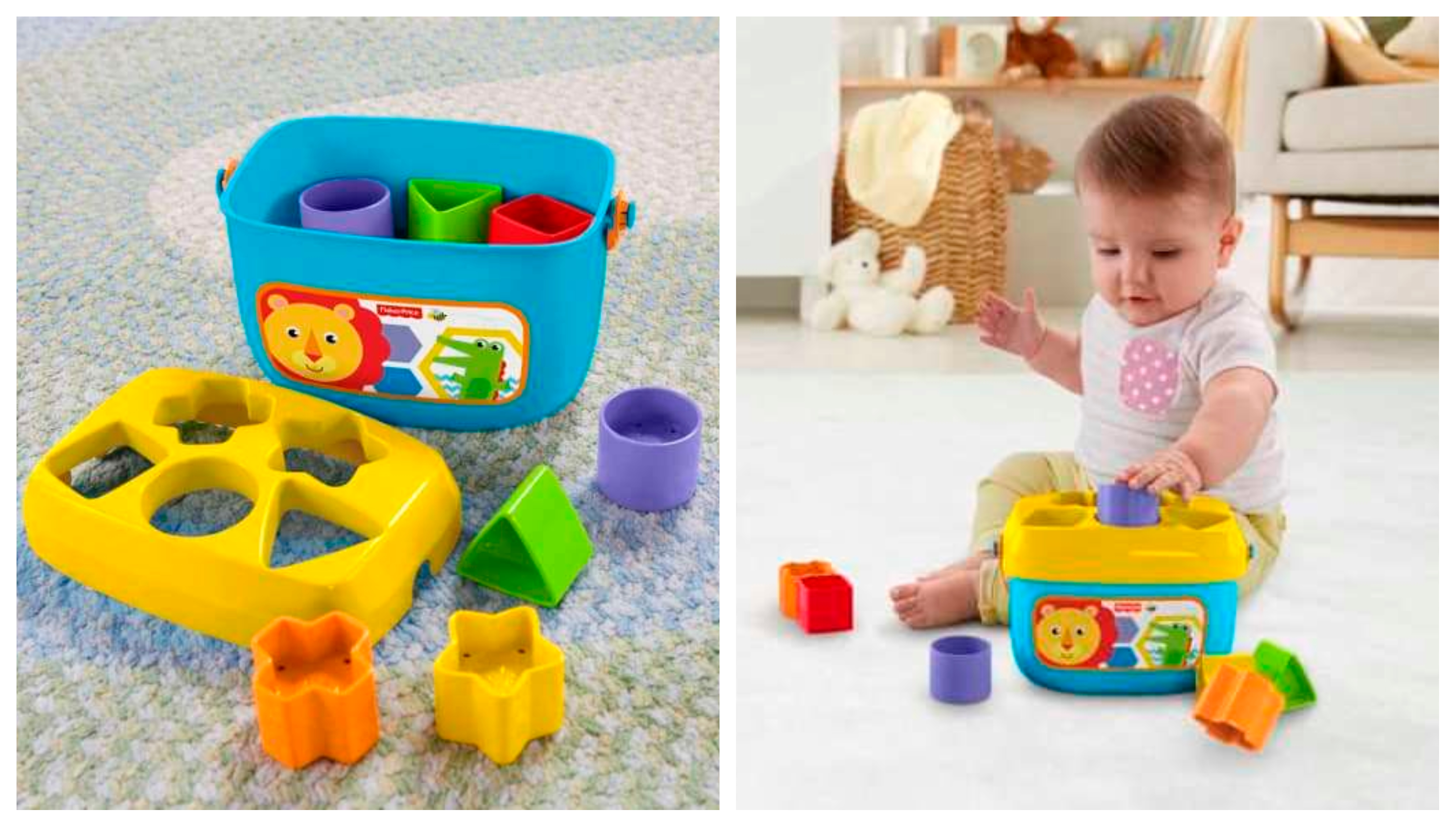 První vkládací puzzle Fisher-Price Baby's First Blocks jsou vhodné pro děti od 6 měsíců, které rozvíjí základní znalosti, smyslové vnímání, schopnost řešit úkoly i důvěru v sebe sama.