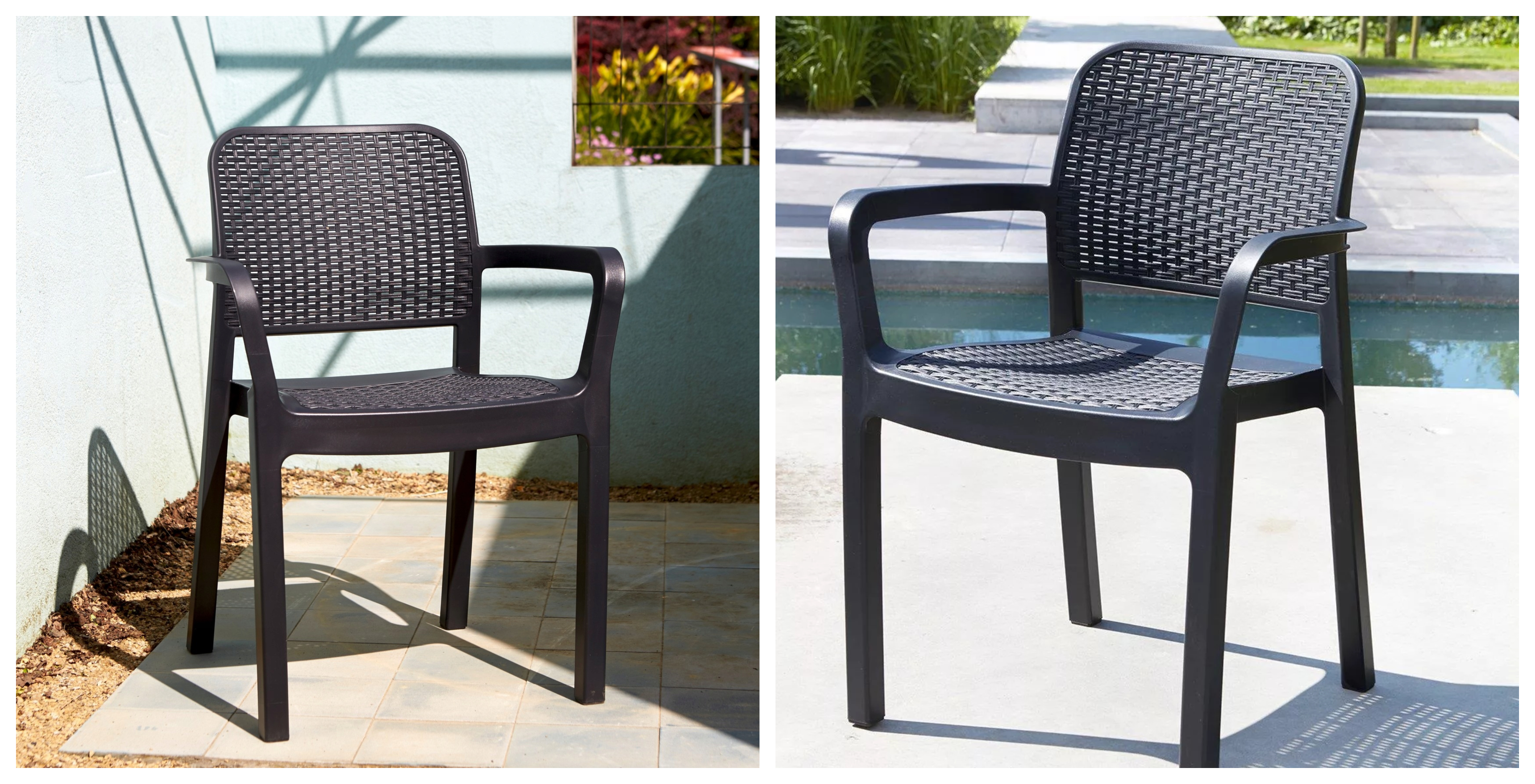 Klasická židle Keter Samanna skvěle doplní rozličné designové koncepty a styly, ať už bude stát uvnitř, na zahradě, u bazénu, na terase či na balkónu.