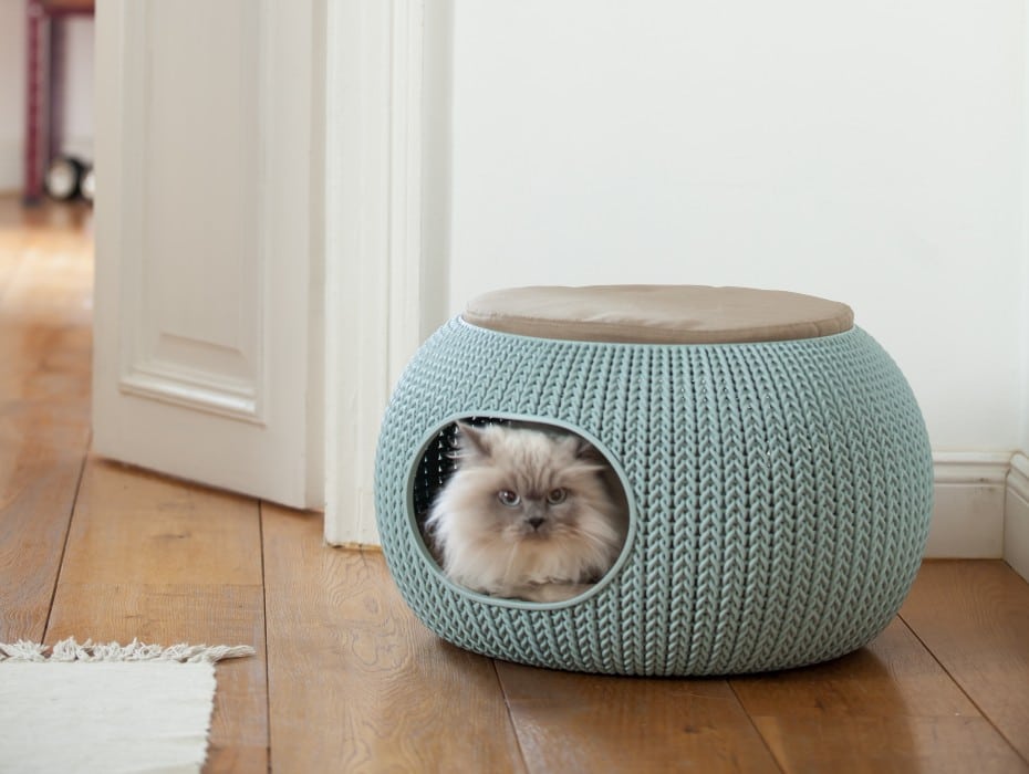 Vo vnútornej časti pelechu Curver Knit Pet Home bude vašej mačke najteplejšie, takže sa jej tu bude lepšie leňošiť aj zaspávať.