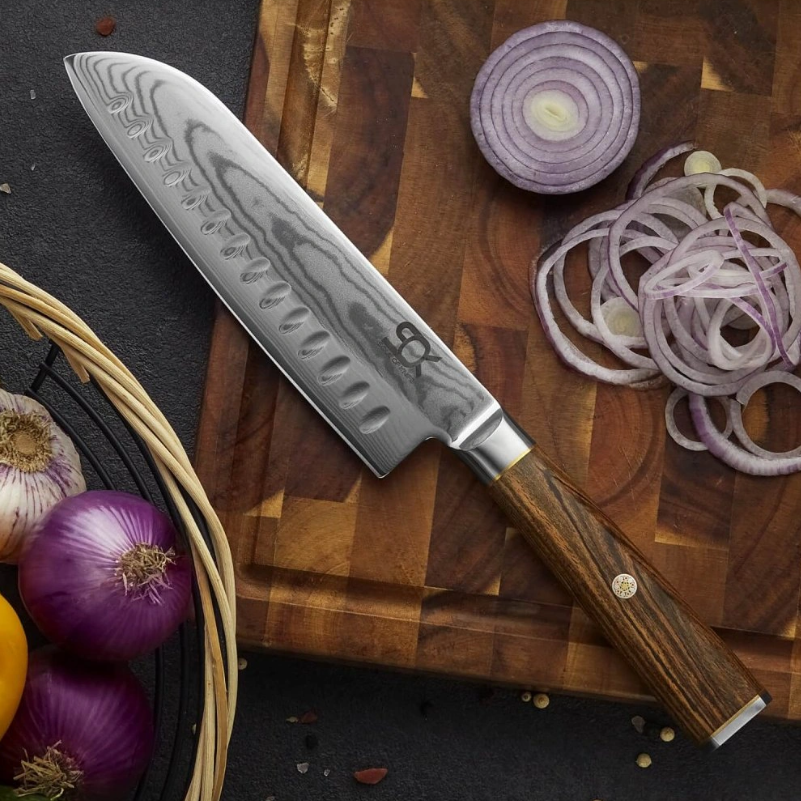 Kuchyňský nůž Santoku SOK Cocobolo White Damascus