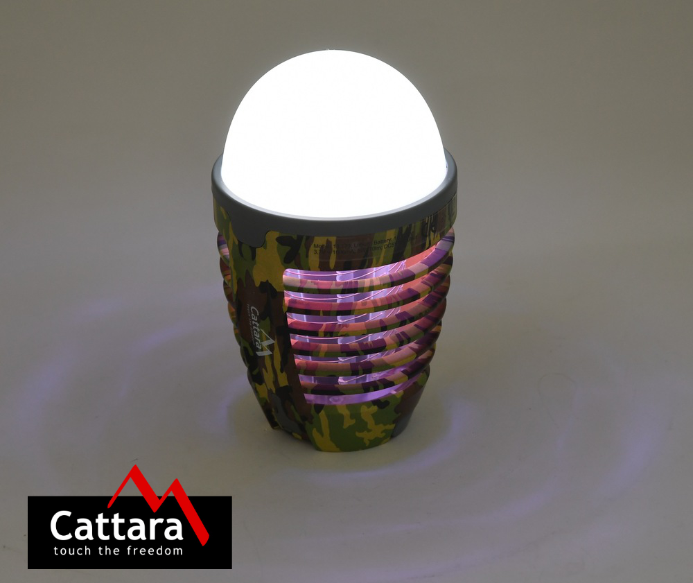 LED svítilna Cattara Pear Army a lapač hmyzu v jednom