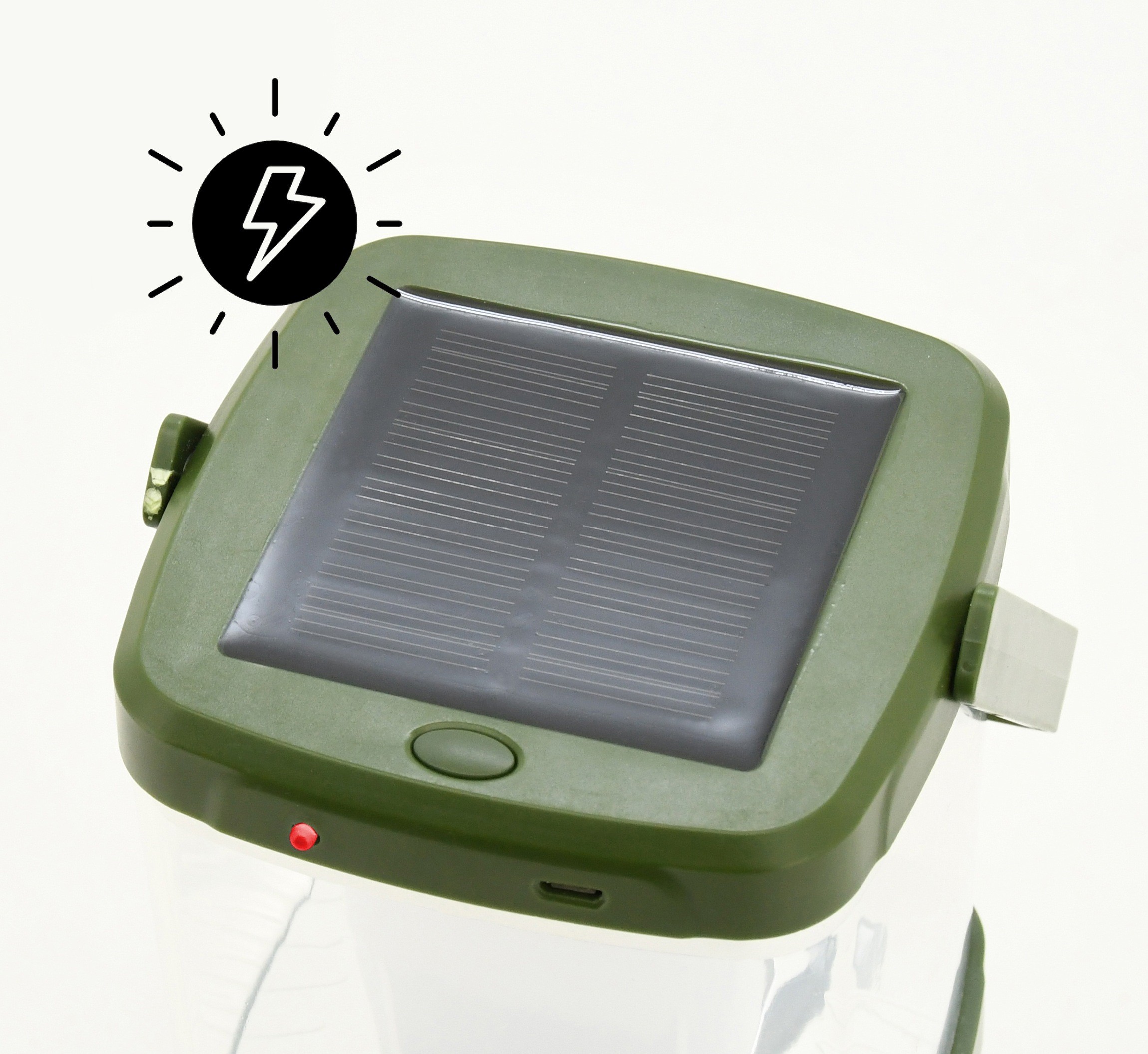 LED svítilna Cattara Midge Block se solárním panelem pro dobíjení