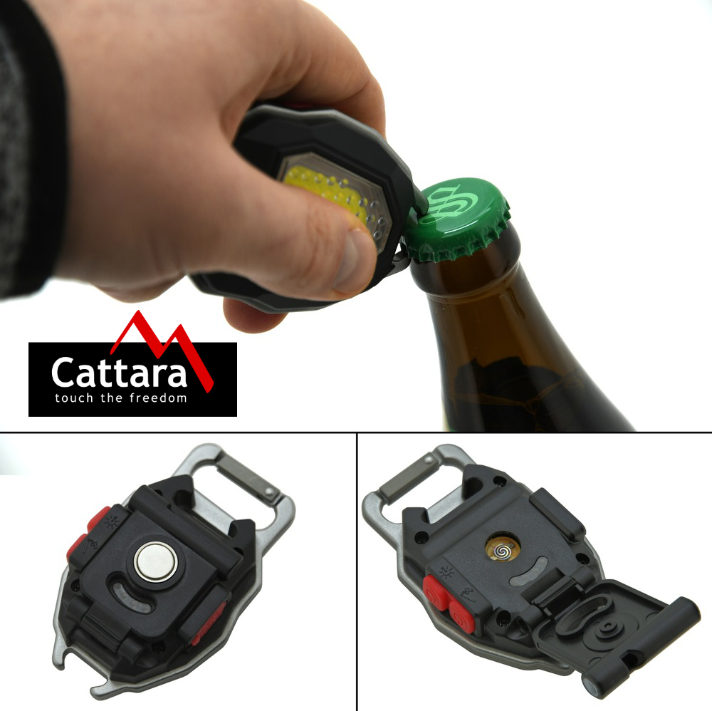 Multifunkční svítilna Cattara Multi Emblem se zapalovačem a otvírákem