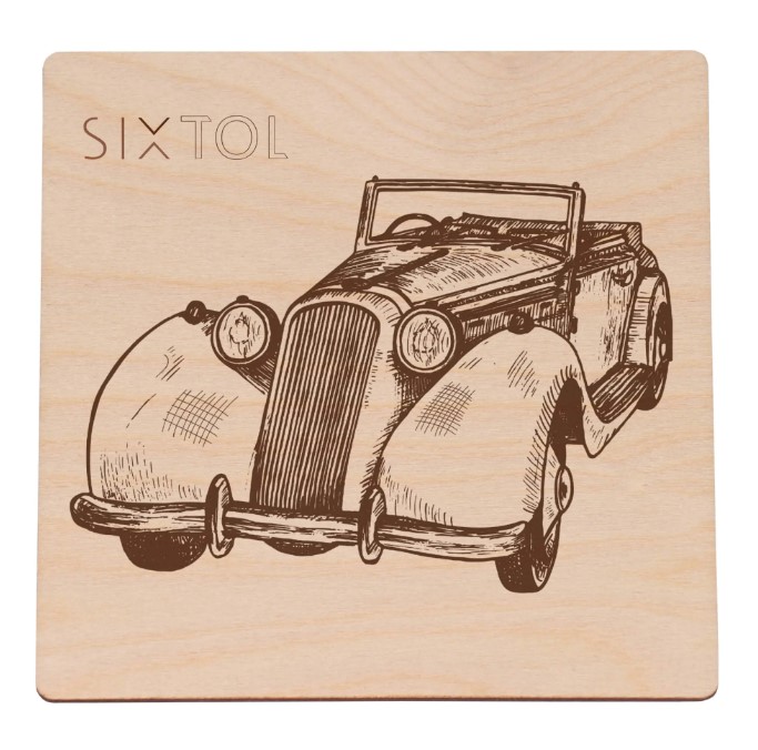 Obrázek na dřevěné tabulce vytvořený pomocí řezacího a pájecího kreativního pera Sixtol Home Creative