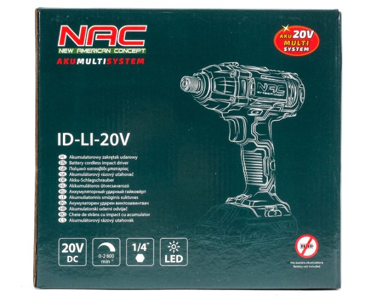 Rázový uťahovák NAC ID-LI-20V