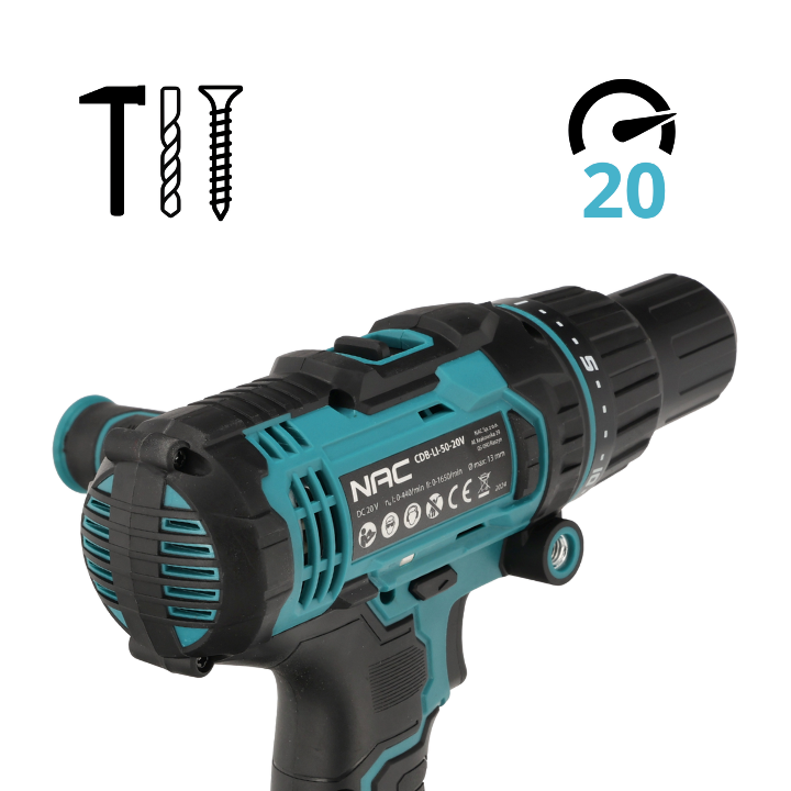 Aku vrtačka NAC CDB-LI-50-20V